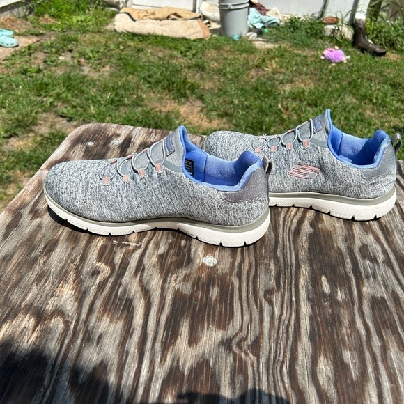 Skechers Women's Summits Quick Getaway Grey Memory Foam Sneakers Shoe Size 7 - Picture 2 of 13